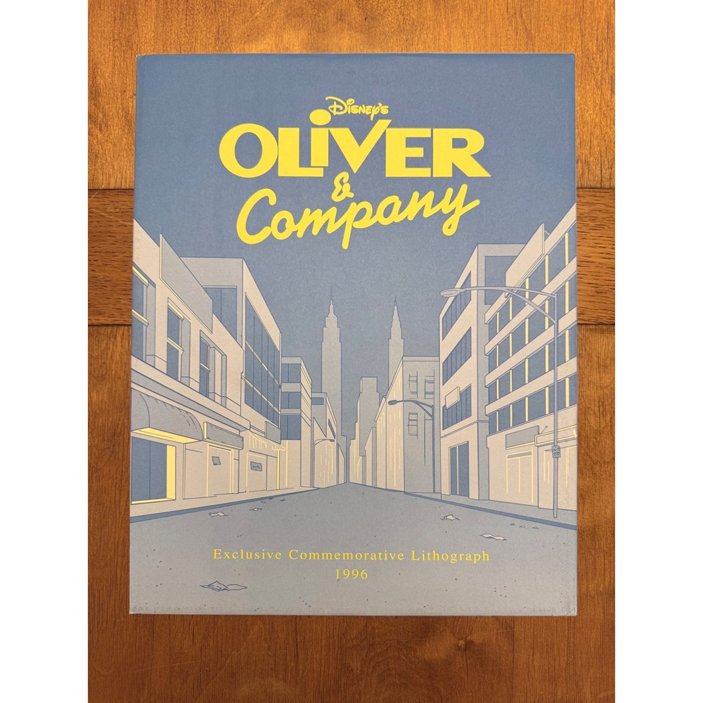 Disney Oliver and Company Exclusive Commemorative Lithograph 1996 Vintage Print